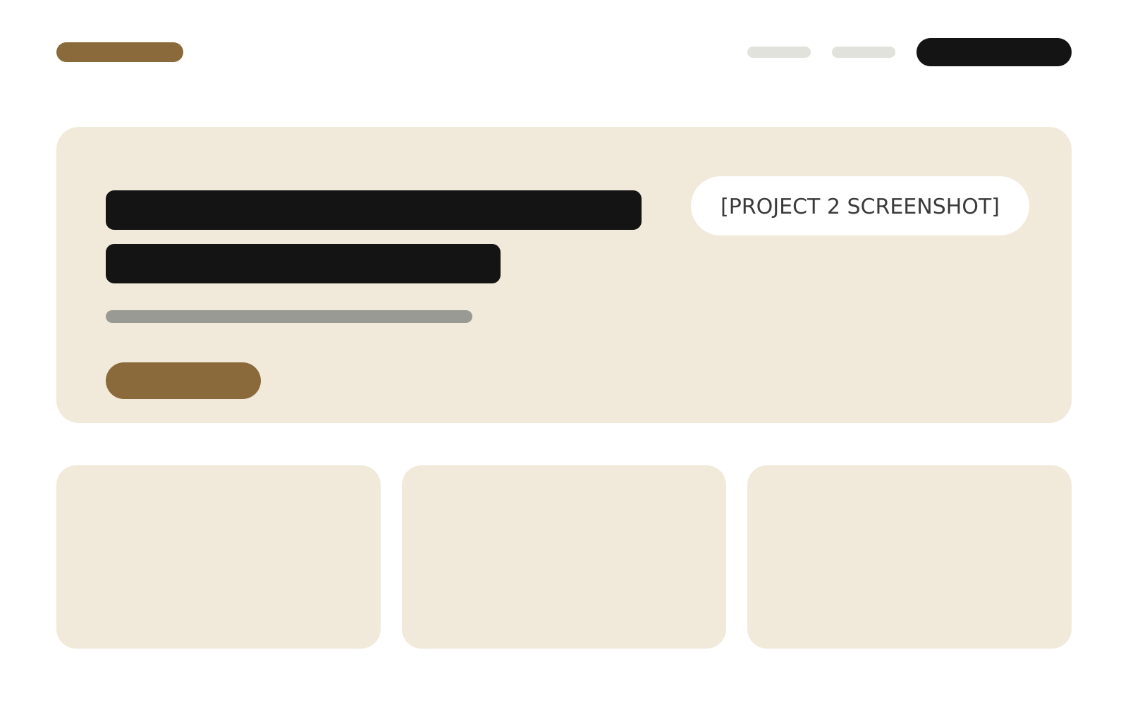 Screenshot of the [PROJECT 2 NAME] website